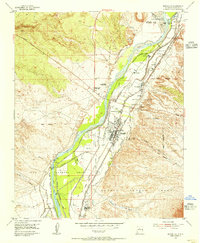 Bernalillo 1954 topographic map thumbnail