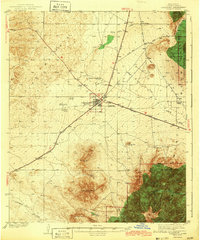 Carrizozo 1943 topographic map thumbnail