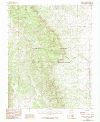 Cordova Canyon 1983 topographic map thumbnail