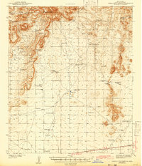 Corralitos Ranch 1943 topographic map thumbnail