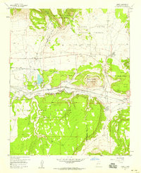 Cubero 1957 topographic map thumbnail