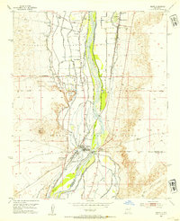 Isleta 1952 topographic map thumbnail