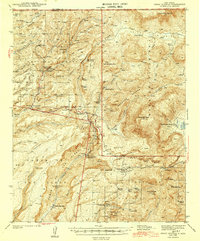 Jemez Springs 1944 topographic map thumbnail