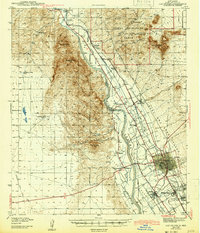 Las Cruces 1943 topographic map thumbnail