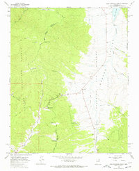 Palo Flechado Pass 1965 topographic map thumbnail