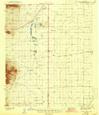 Parker Lake 1943 topographic map thumbnail