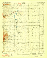 Parker Lake 1943 topographic map thumbnail