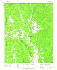 Pecos 1961 topographic map thumbnail