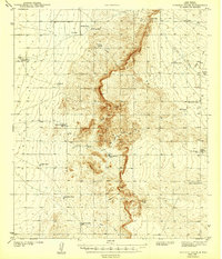 Pendejo Wash 1943 topographic map thumbnail