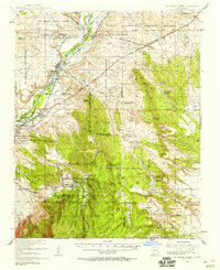 San Felipe Pueblo 1954 topographic map thumbnail