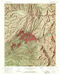 Santa Fe 1961 topographic map thumbnail