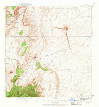 Ship Rock 1934 topographic map thumbnail