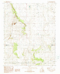 El Cuervo Butte 1990 topographic map thumbnail