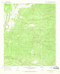 Squirrel Springs Canyon 1965 topographic map thumbnail