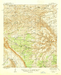 Texas Hill 1945 topographic map thumbnail