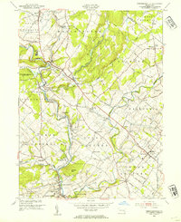 Perkiomenville 1953 topographic map thumbnail