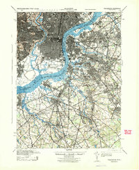 Philadelphia 1943 topographic map thumbnail