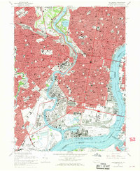 Philadelphia 1967 topographic map thumbnail