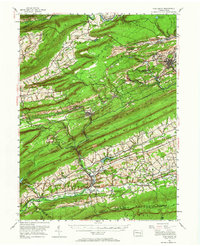 Pine Grove 1955 topographic map thumbnail