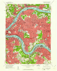 Pittsburgh East 1960 topographic map thumbnail