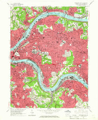 Pittsburgh East 1960 topographic map thumbnail