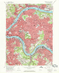 Pittsburgh East 1960 topographic map thumbnail