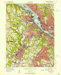 Pittsburgh West 1948 topographic map thumbnail