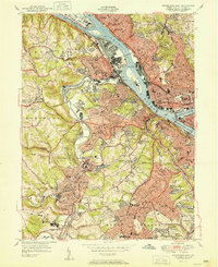 Pittsburgh West 1951 topographic map thumbnail