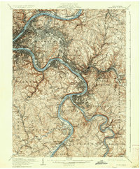 Pittsburgh 1907 topographic map thumbnail