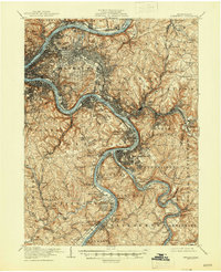 Pittsburgh 1907 topographic map thumbnail