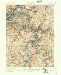 Pittsburgh 1907 topographic map thumbnail