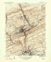 Pottsville 1944 topographic map thumbnail