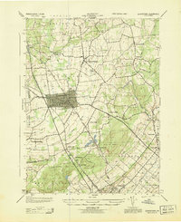 Quakertown 1943 topographic map thumbnail