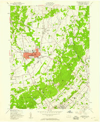 Quakertown 1957 topographic map thumbnail
