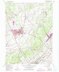 Quakertown 1957 topographic map thumbnail