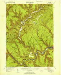 Renovo West 1946 topographic map thumbnail
