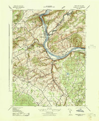 Riegelsville 1943 topographic map thumbnail