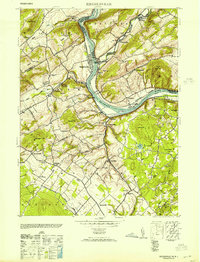 Riegelsville 1953 topographic map preview