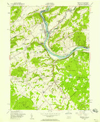 Riegelsville 1956 topographic map thumbnail