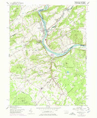 Riegelsville 1956 topographic map thumbnail