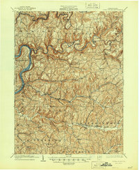 Rural Valley 1903 topographic map thumbnail
