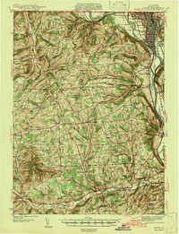 Sayre 1942 topographic map preview