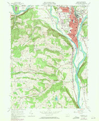 Sayre 1957 topographic map preview