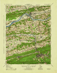Shamokin 1943 topographic map thumbnail