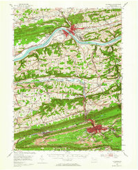 Shamokin 1952 topographic map thumbnail