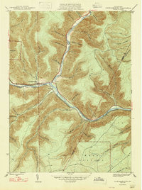 Sinnemahoning 1947 topographic map thumbnail