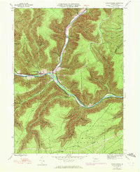 Sinnemahoning 1945 topographic map thumbnail