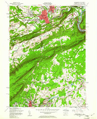 Stroudsburg 1955 topographic map thumbnail