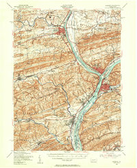 Sunbury 1953 topographic map thumbnail