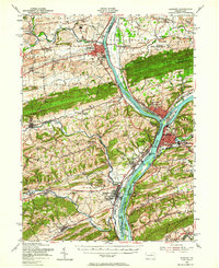 Sunbury 1953 topographic map thumbnail